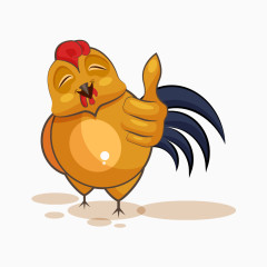 卡通公鸡可爱童真表情包