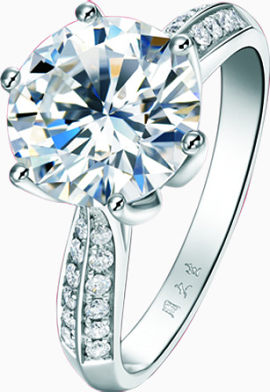 闪亮钻石戒指七夕情人节