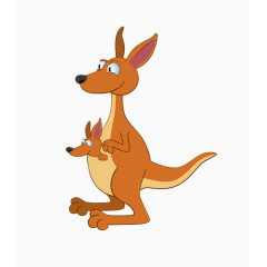 卡通手绘袋鼠免费下载