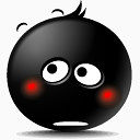 羞愧微笑emoticon-black