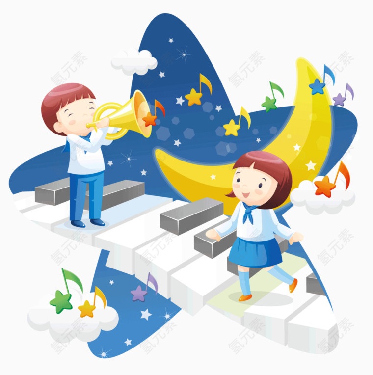 音乐世界里的孩子们