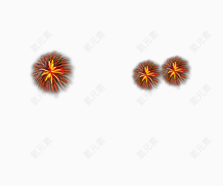 绽放的烟花矢量图