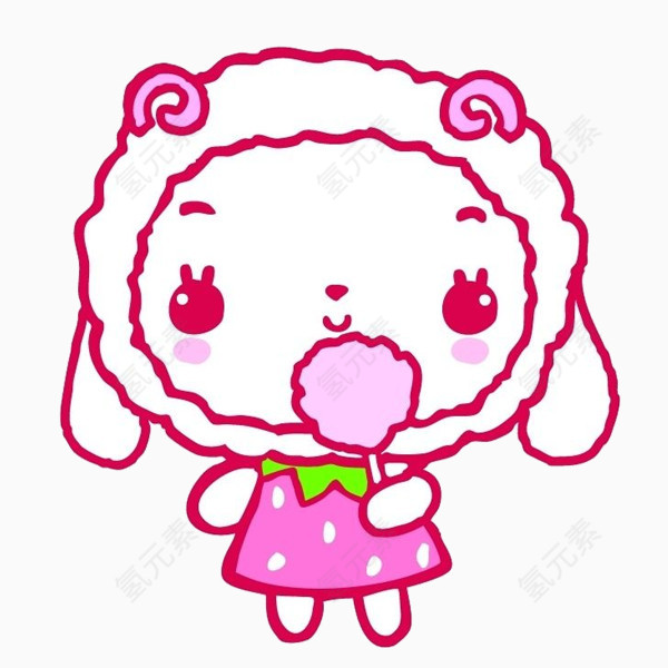可爱人物版小羊