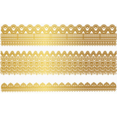 金色花纹花边