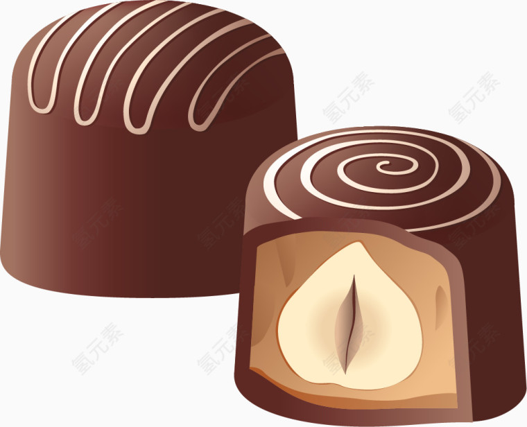 矢量手绘夹心面包