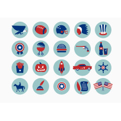 20款美国元素图标设计