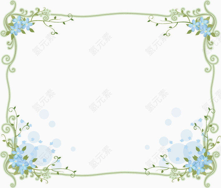 小清新花边边框底纹