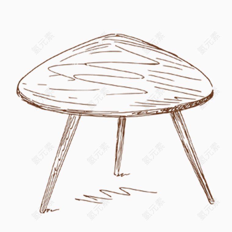 简笔画凳子