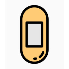 卡通手绘医疗用品膏药图标 