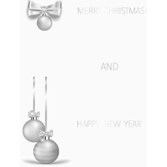 银色圣诞卡片装饰