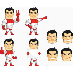 超人形象设计矢量元素