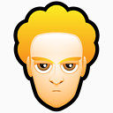 金发碧眼的男性男人用户白色的faceavatars