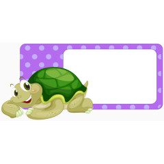 卡通乌龟标题框