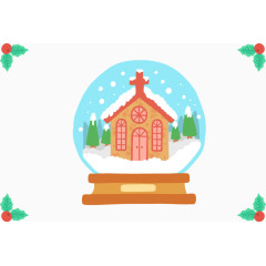 手绘蓝色水晶球