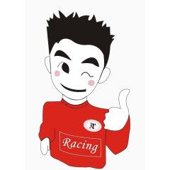 彩色卡通简笔画男孩