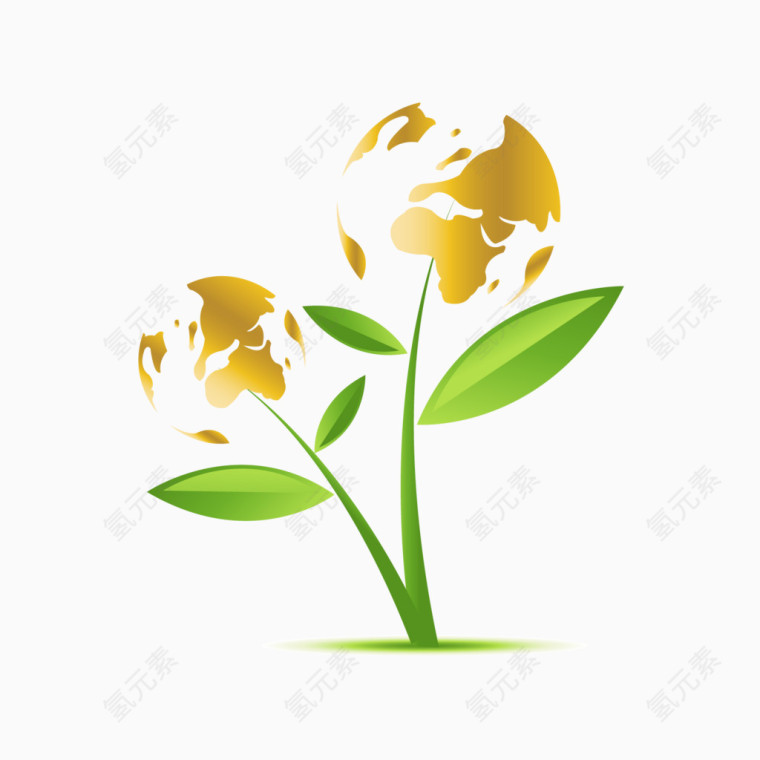 绿色环保创意地球树