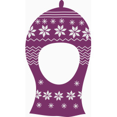 冬日矢量紫色帽子