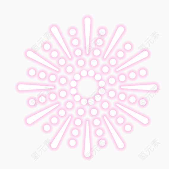 五彩圆环花形烟花