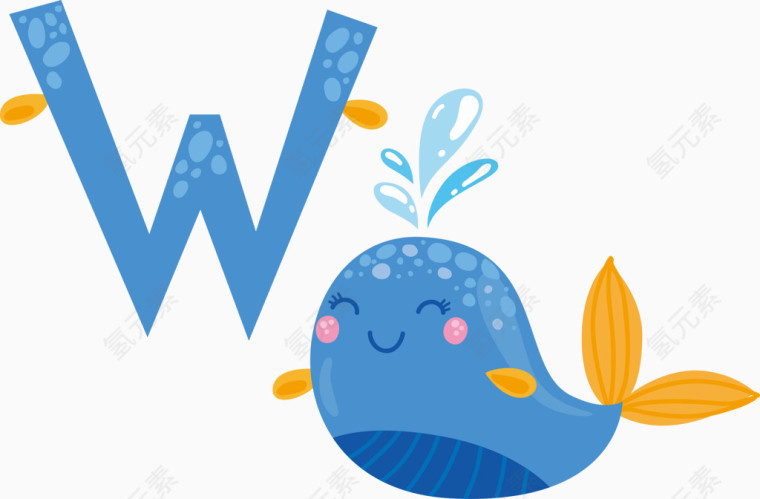 卡通字母W