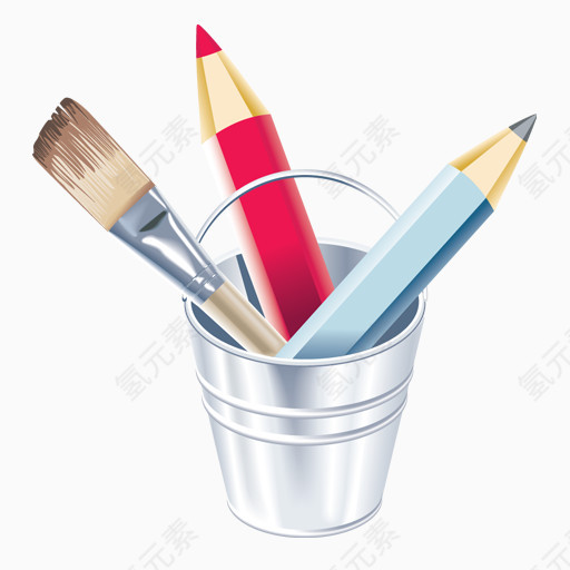 3D画笔设计矢量素材