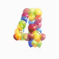 气球数字4
