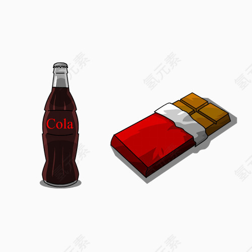 手绘可乐加巧克力