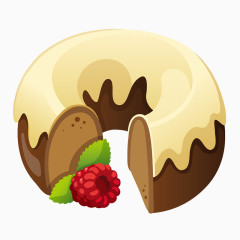 卡通手绘奶油水果蛋糕