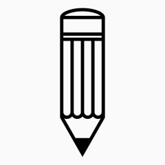 图笔铅笔写写作办公图标集