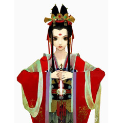 古风装饰人物素描