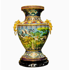 黄色中国工艺瓷器