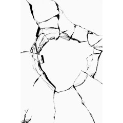 破裂玻璃的大洞