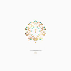 精美花纹字母设计矢量素材