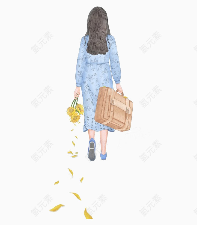 卡通女人背景