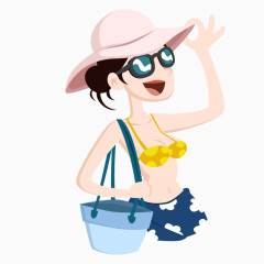 夏日度假元素矢量素材