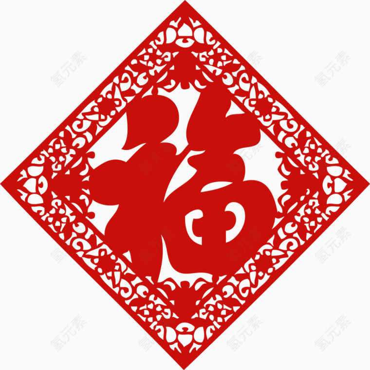 中国春节剪纸元素