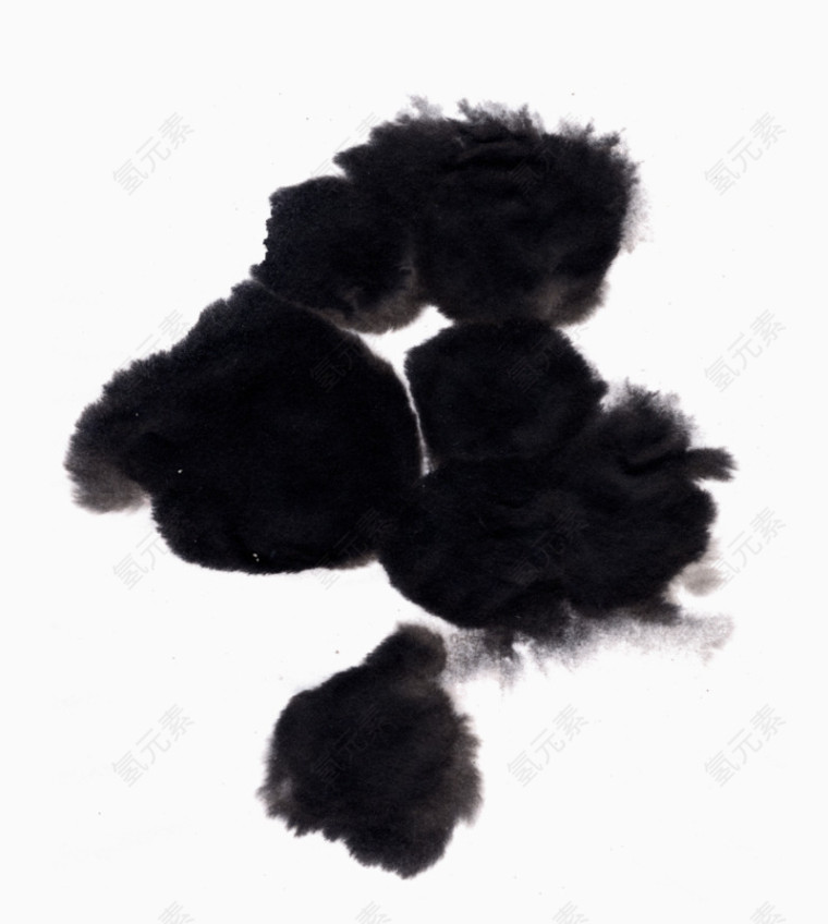 手绘黑色水墨笔刷