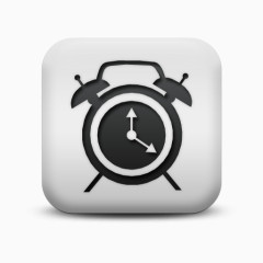 不光滑的白色的广场图标业务时钟商业偶像