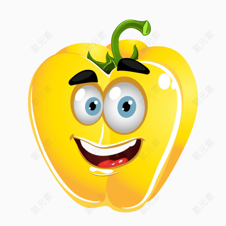 卡通蔬菜表情素材