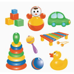 矢量儿童玩具