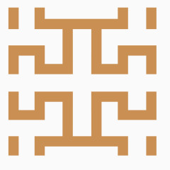 黄色矢量门窗雕花