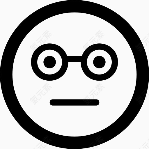 表情符号情感玻璃杯书呆子笑脸表情符号