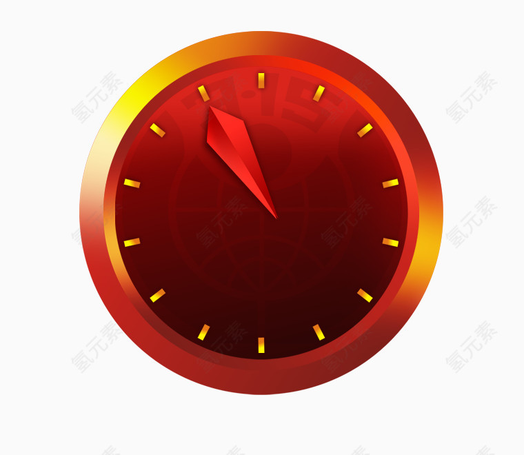 红色时钟素材