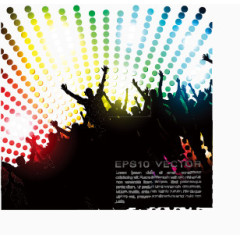 抽象炫酷激情狂欢剪影