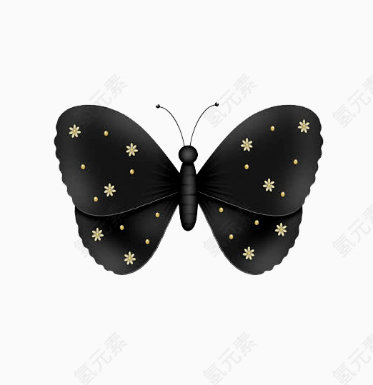 黑色卡通蝴蝶