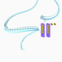 游戏过山车轨道免抠素材