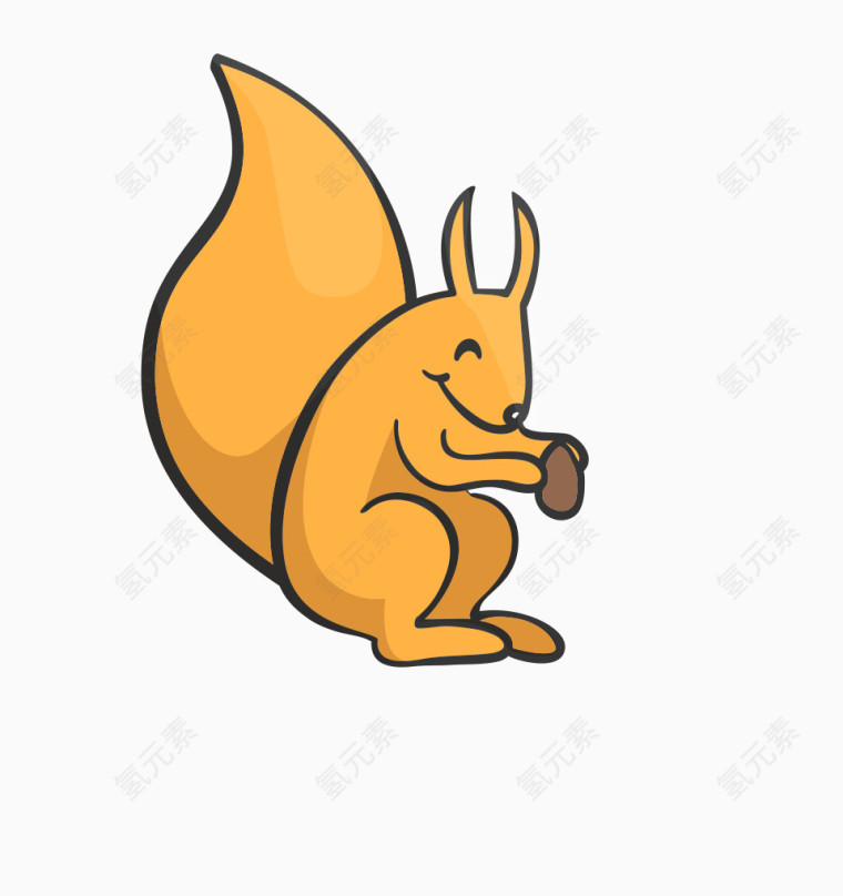 卡通动物 松鼠