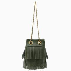 产品实物流苏边单肩女包