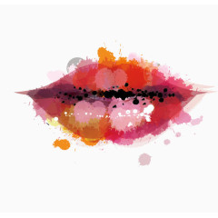 手绘嘴唇