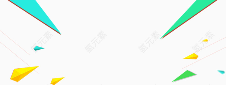 漂浮元素三角形彩色飞溅