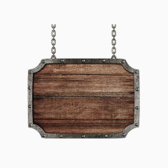 木纹吊牌招牌复古